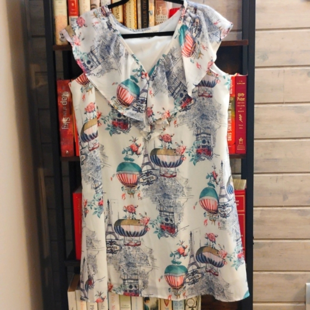 Paris hot air balloon ruffle dress Maison Jules